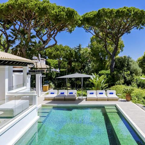 Bask in the Algarve sun from in or beside the private pool