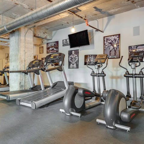 Visit the on-site gym for an early morning workout before a day of sightseeing