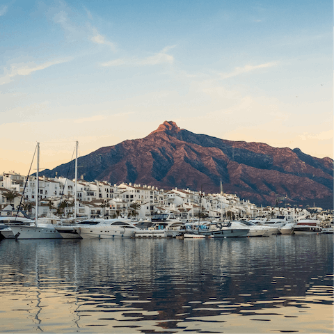 Rub shoulders with A-listers in Marbella, a short drive along the coast