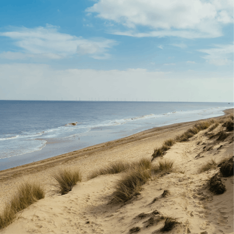 Stroll down to Heacham South Beach, just over a mile from home