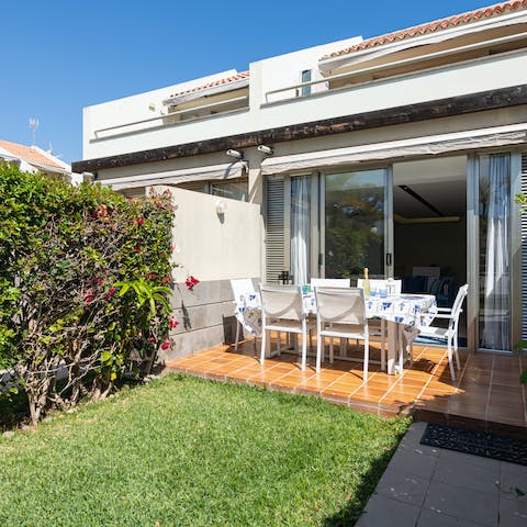 Get together for lunch on your private terrace