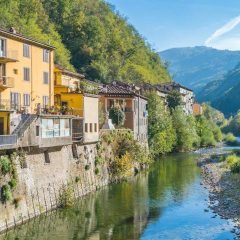 Head to the nearby spa town of Bagni di Lucca – just 10km away