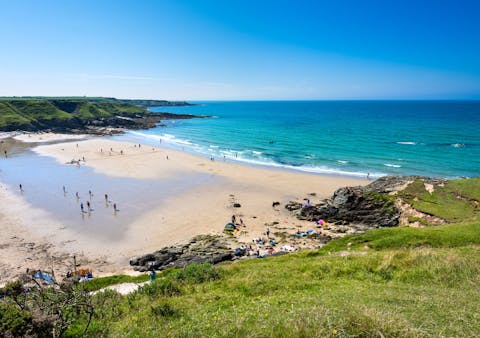 Hop on the Llyn Coastal Path and you'll reach the blissful Porth Towyn beach in minutes