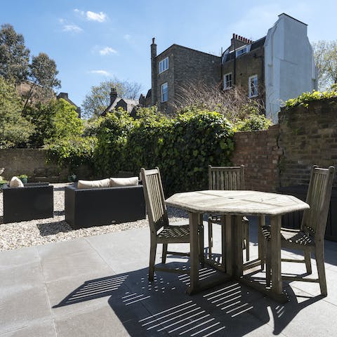 Spend sunny afternoons hanging out in the spacious garden