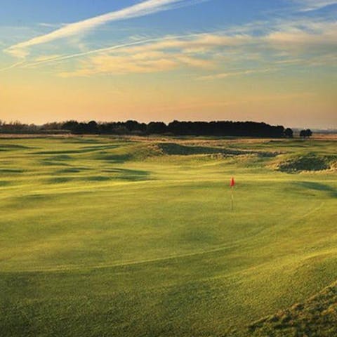 Play a round at The Royal St George's Golf Club, under 5 kilometres away