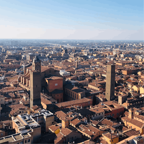 Hop on the train and visit Bologna, only an hour away