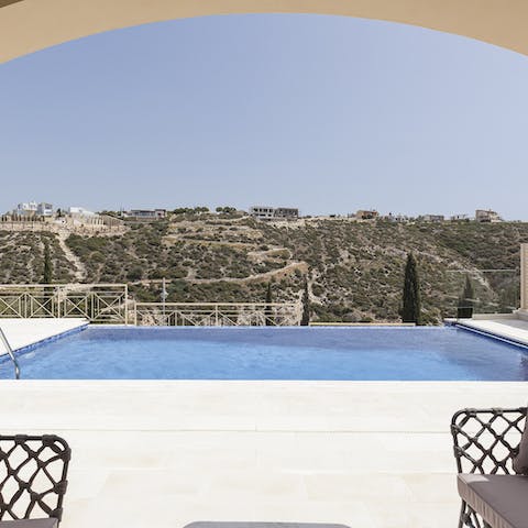 Soak up the views from the poolside and enjoy a dip in the refreshing waters