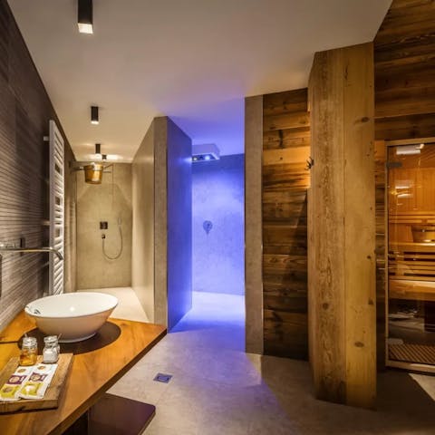Find your zen with the home's luxury spa facilities