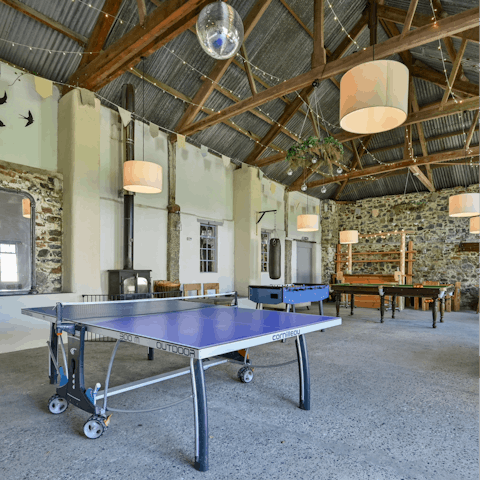 Take your pick from ping ping, table football and snooker out in the games room