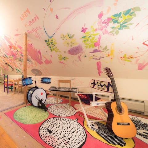 Let the kids unleash their creative side in the playroom