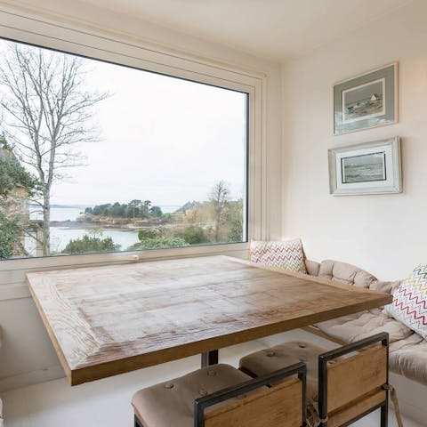 Enjoy beautiful sea views and stunning sunsets from your west-facing seating area