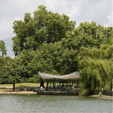 Take a morning jog around Hyde Park, just seven minutes away