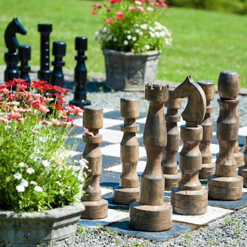 Get competitive with a game of giant chess in the garden