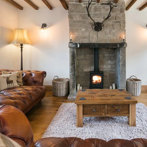 Curl up in front of the fire after a country hike in West Yorkshire