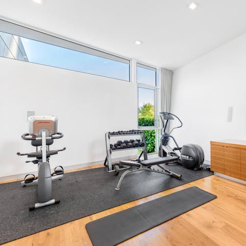 Break a sweat in the private fitness room