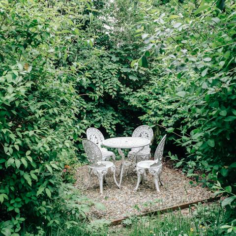 Enjoy a picnic in the gorgeous private garden