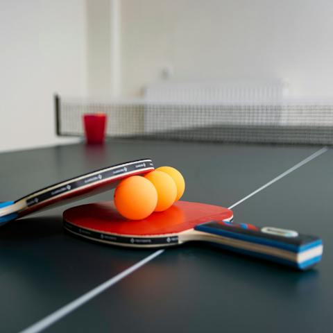 Start up a bit of friendly competition around the table tennis table