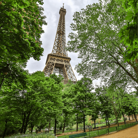 Travel four stops on the metro to Champ-de-Mars for Eiffel Tower views