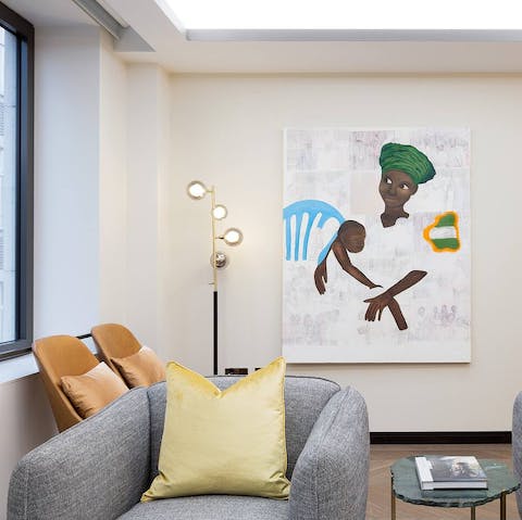 Stay in a home with well-curated works of art 