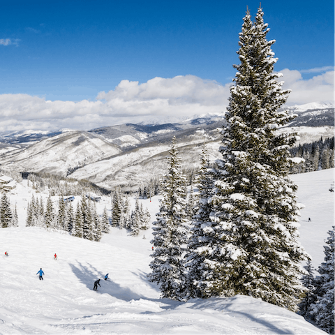 Stay minutes from the centre of Aspen, with its excellent slopes and après ski scene