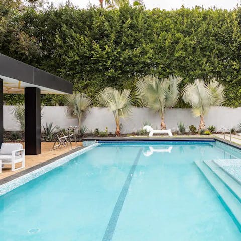 Take an afternoon dip in the private pool