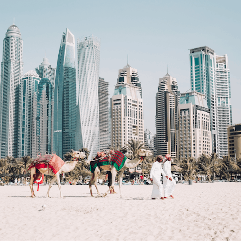 Soak up some sun on Dubai's skyscraper-backed beaches