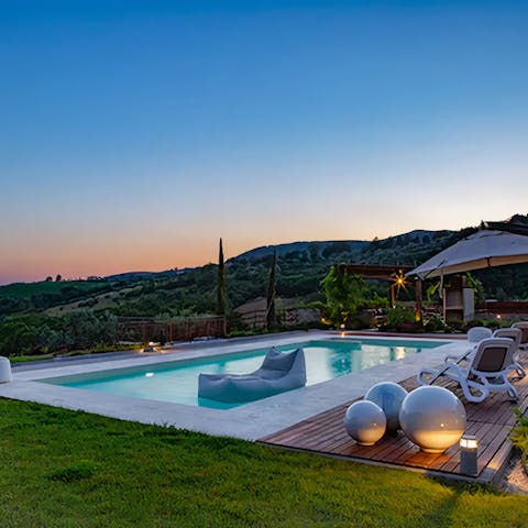 Bookmark a lovely day in the Umbrian hills with a sunset swim