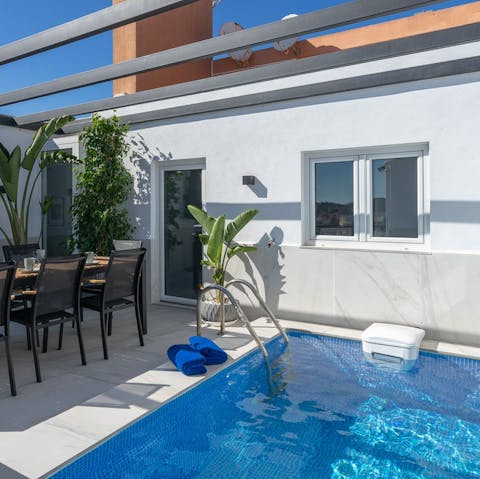 Cool-off with a refreshing dip in the private pool