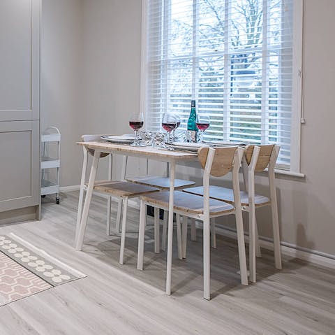 Enjoy homemade culinary delights at the dining area