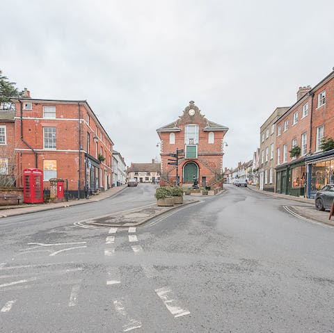 Stay in Woodbridge overlooking the town's picturesque market square