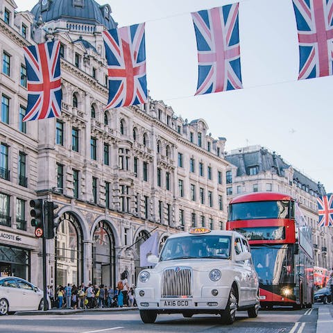 Go shopping on Oxford Street, a ten-minute walk away