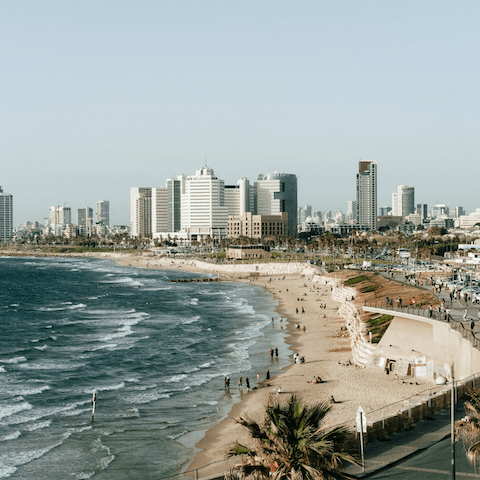 Stroll through the city and hit Tel Aviv's gorgeous golden beaches