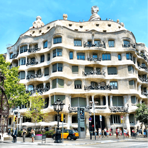 Explore Gaudi's architecture, starting with Casa Milà, nearby