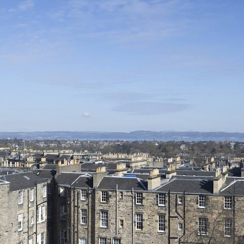 Gaze out at the most fantastic views from your top-floor flat