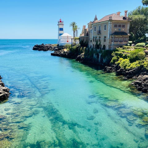 Explore beautiful Cascais, including the marina a twenty-minute walk away