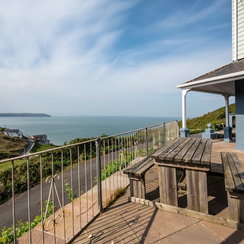 Sip your morning coffee from your terrace, overlooking the quiet bay of Grunta Beach