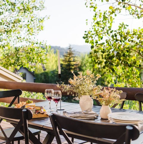 Enjoy alfresco dining on the balcony