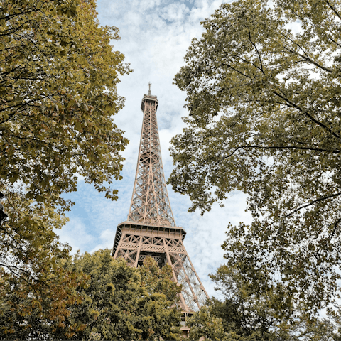 Take in the Eiffel Tower views from the nearby Trocadéro Gardens