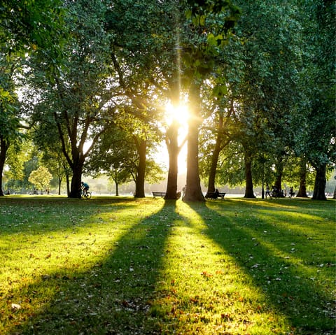 Stroll through Knightsbridge and into Hyde Park