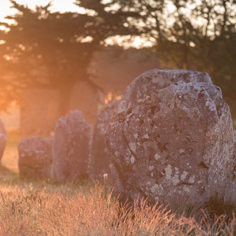 See the mythical Carnac Stones up close, only eight minutes' drive away