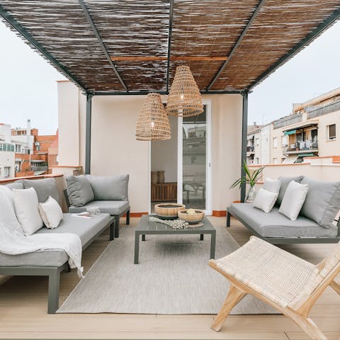 Escape Barcelona's hustle and bustle and relax on the terrace