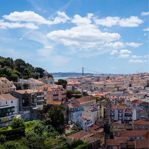 Enjoy panoramic vistas towards the River Tagus from Miradouro da Graça – it's just 300 metres away