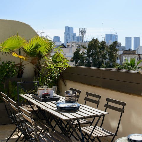 Savour delicious alfresco feasts with stunning city views to be admired
