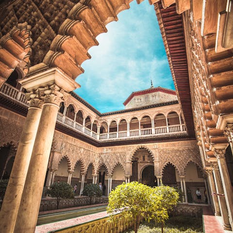 Experience the grandeur of the Real Alcázar of Seville nearby