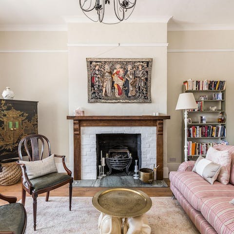 Relax in style in the vintage-inspired living room