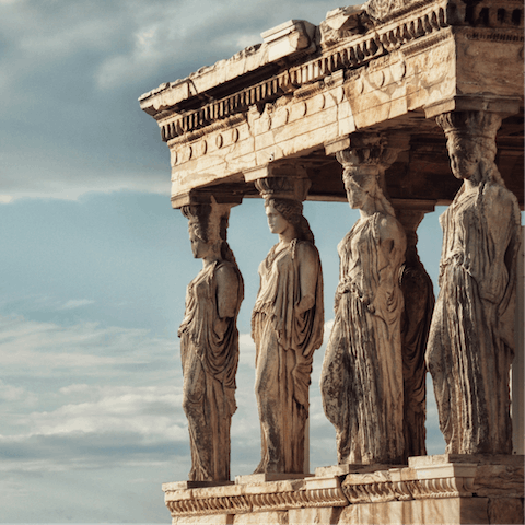 Take the short fifteen-minute stroll to admire the majestic Acropolis