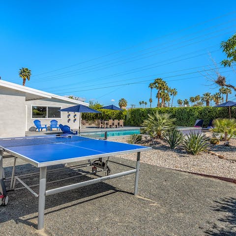 Sport a few games of ping pong as the afternoon sun fades