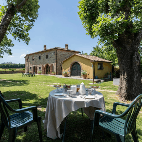 Dine al fresco and soak up the gorgeous Italian sunshine