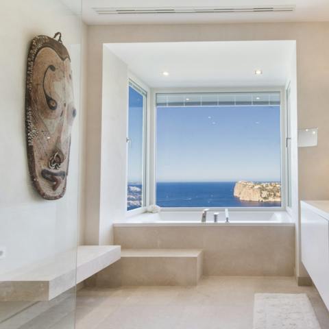Soak in your bathtub to unwind for the day as the sea views wrap around you