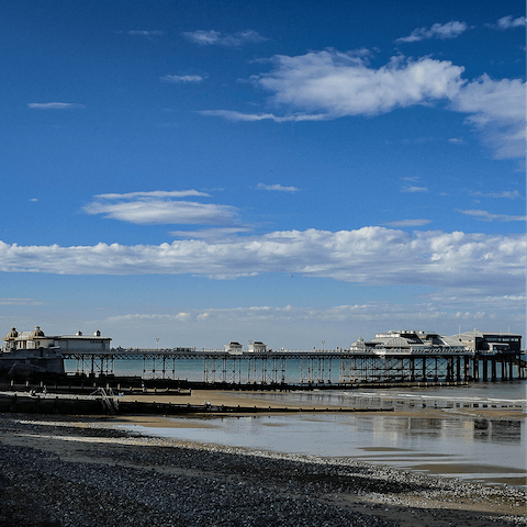 Go for a walk along Cromer Pier, under a ten-minute walk away